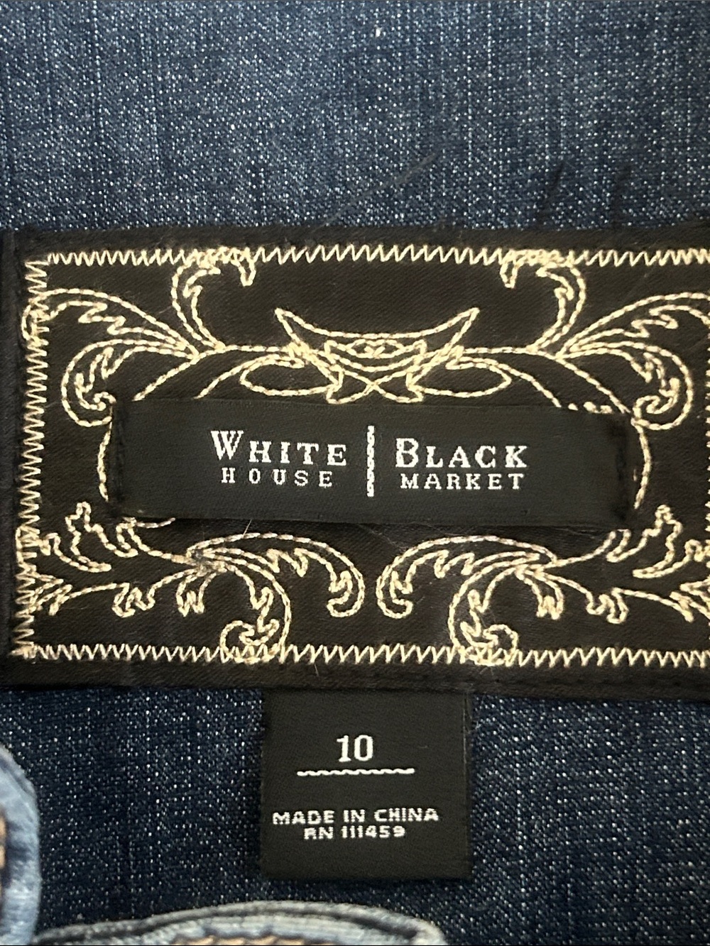 White House Black Market Denim Jacket - Picture 5 of 10